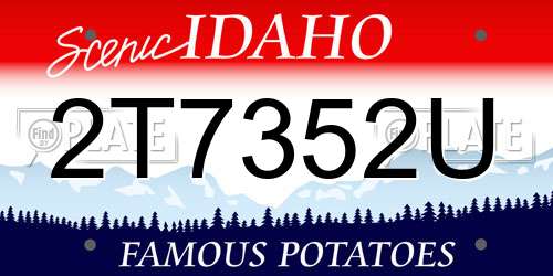 2T7352U Idaho License Plate