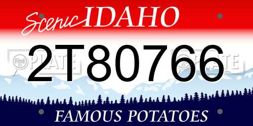 2T80766 Idaho License Plate