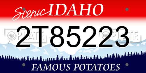 2T85223 Idaho License Plate