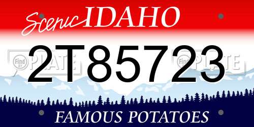 2T85723 Idaho License Plate