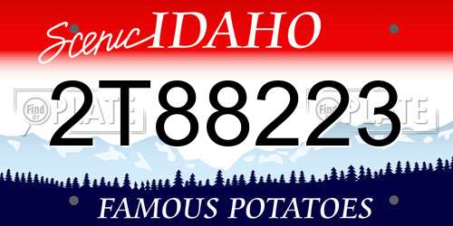 2T88223 Idaho License Plate