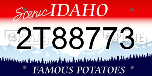 2T88773 Idaho License Plate