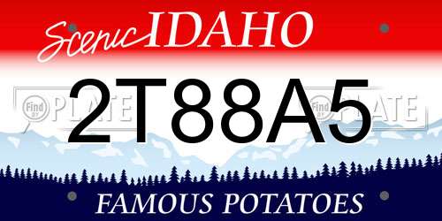 2T88A5 Idaho License Plate