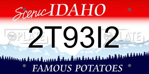 2T93I2 Idaho License Plate
