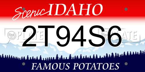2T94S6 Idaho License Plate
