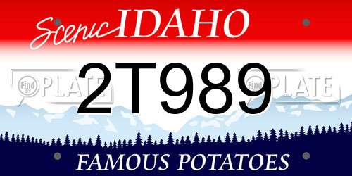 2T989 Idaho License Plate