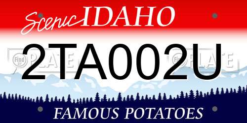 2TA002U Idaho License Plate