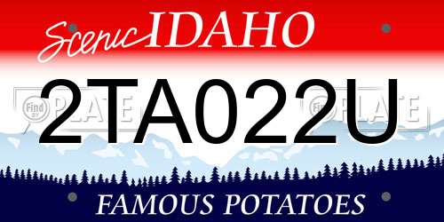 2TA022U Idaho License Plate