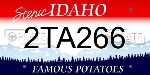 2TA266 Idaho License Plate