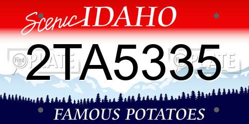2TA5335 Idaho License Plate