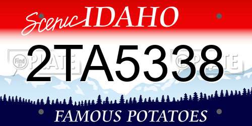 2TA5338 Idaho License Plate