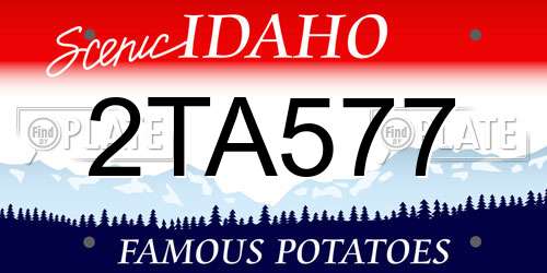 2TA577 Idaho License Plate