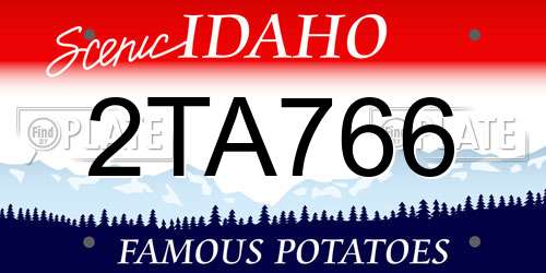 2TA766 Idaho License Plate