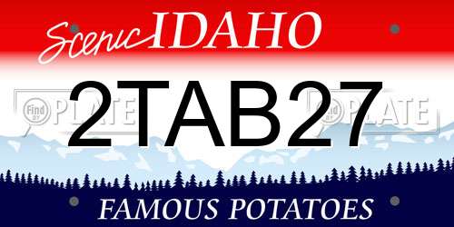 2TAB27 Idaho License Plate