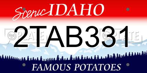 2TAB331 Idaho License Plate