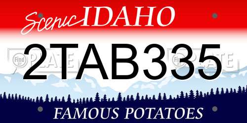 2TAB335 Idaho License Plate