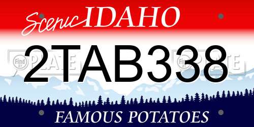 2TAB338 Idaho License Plate