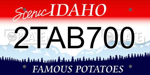 2TAB700 Idaho License Plate