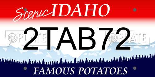 2TAB72 Idaho License Plate