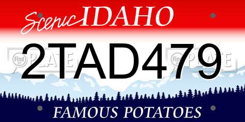 2TAD479 Idaho License Plate
