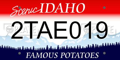 2TAE019 Idaho License Plate