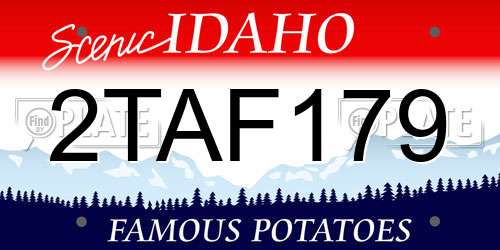 2TAF179 Idaho License Plate