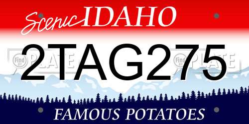 2TAG275 Idaho License Plate
