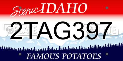 2TAG397 Idaho License Plate