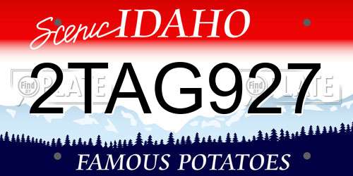 2TAG927 Idaho License Plate
