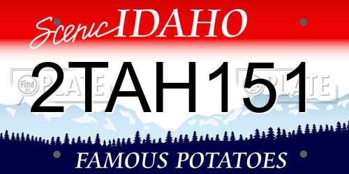 2TAH151 Idaho License Plate