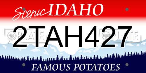 2TAH427 Idaho License Plate