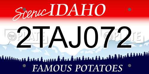 2TAJ072 Idaho License Plate