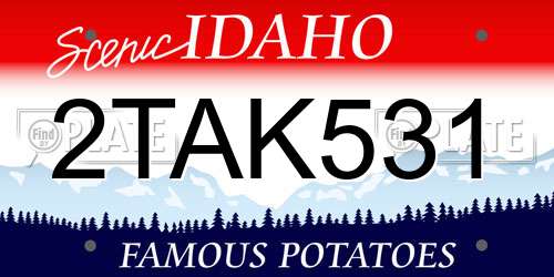 2TAK531 Idaho License Plate