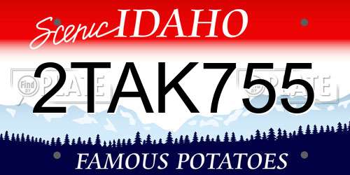 2TAK755 Idaho License Plate