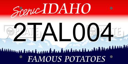 2TAL004 Idaho License Plate