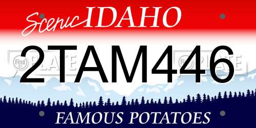 2TAM446 Idaho License Plate