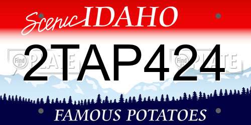 2TAP424 Idaho License Plate