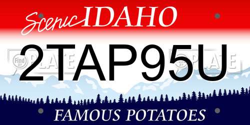 2TAP95U Idaho License Plate