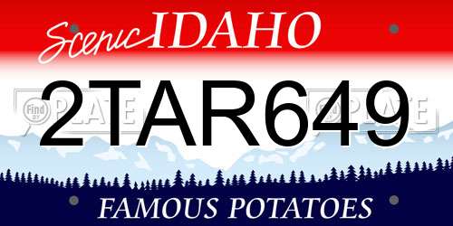 2TAR649 Idaho License Plate