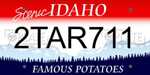 2TAR711 Idaho License Plate