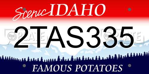 2TAS335 Idaho License Plate