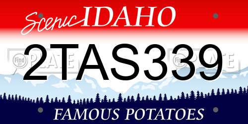 2TAS339 Idaho License Plate