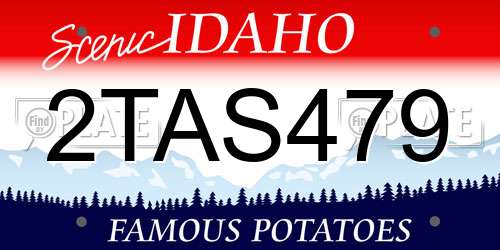2TAS479 Idaho License Plate