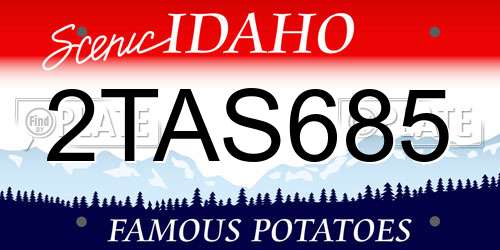2TAS685 Idaho License Plate