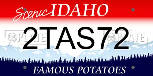 2TAS72 Idaho License Plate