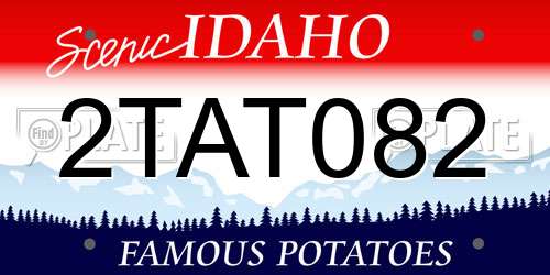 2TAT082 Idaho License Plate