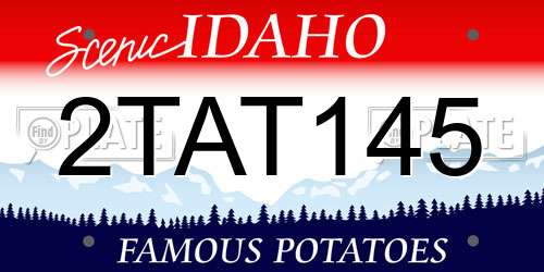 2TAT145 Idaho License Plate