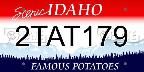 2TAT179 Idaho License Plate