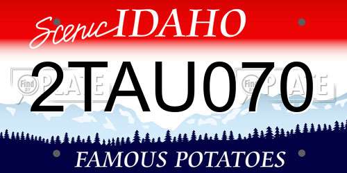 2TAU070 Idaho License Plate