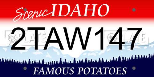2TAW147 Idaho License Plate